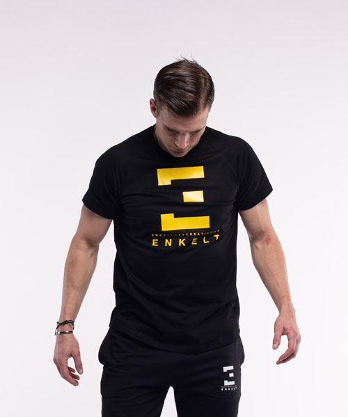 T-Shirt Black/Yellow Regular